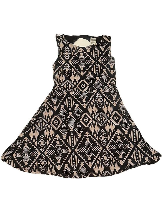 PINK Victoria's Secret Dresses & Skirts - PINK Victoria's Secret Black Tan Geometric Dress Small